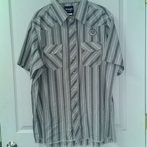 Men's Wrangler Western shirt with pearl snap butto